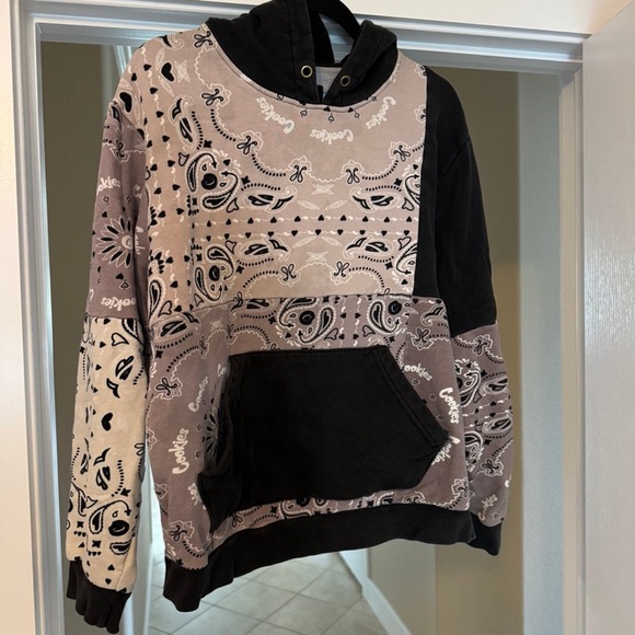 Cookies Black and Gray Patchwork Hoodie - Picture 2 of 2